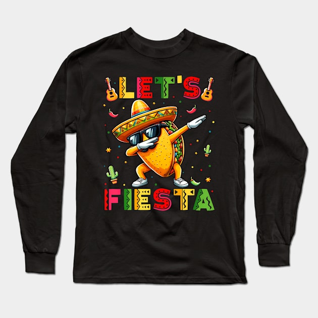 Let'S Fiesta Taco Cinco De Mayo Boys Men Kids Mexican Party Long Sleeve T-Shirt by LimEnitis